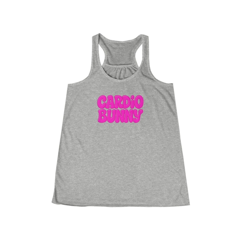 Cardio Bunny Women's Flowy Racerback Tank - Casual Gym Top, Fitness Apparel, Exercise Shirt, Gift for Workout Lovers - TR3ND COLLECTIVE