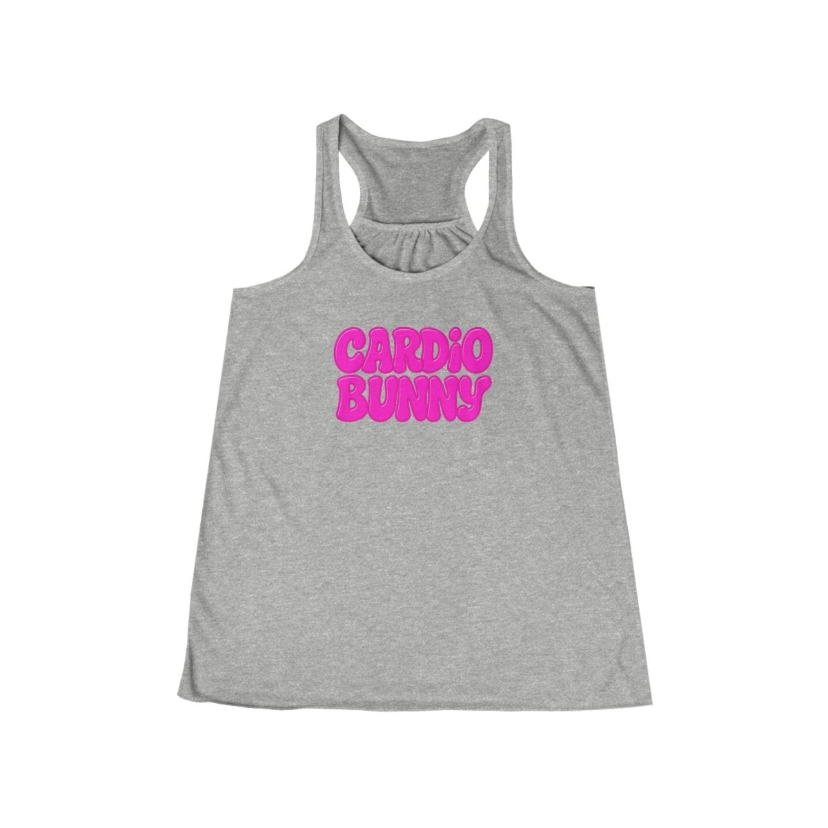 Cardio Bunny Women's Flowy Racerback Tank - Casual Gym Top, Fitness Apparel, Exercise Shirt, Gift for Workout Lovers - TR3ND COLLECTIVE