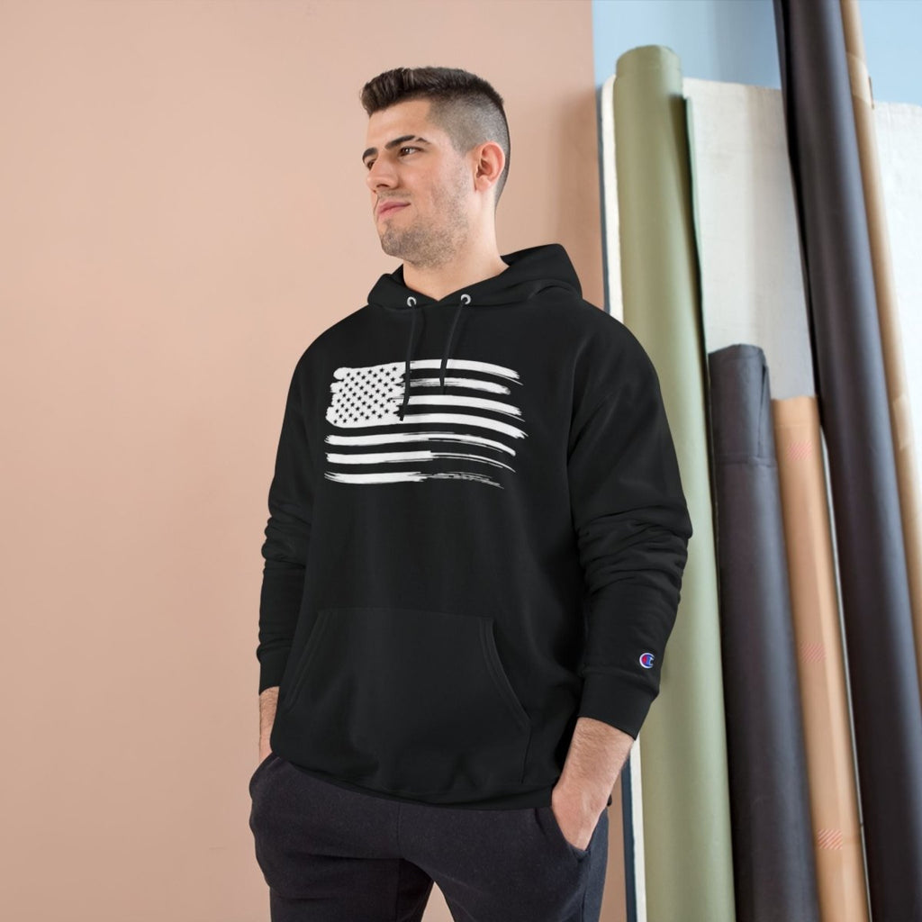 Patriotic Champion Hoodie | USA Flag Sweatshirt, Casual Style, Gift for Veterans, Independence Day, Comfortable Wear - TR3ND COLLECTIVE