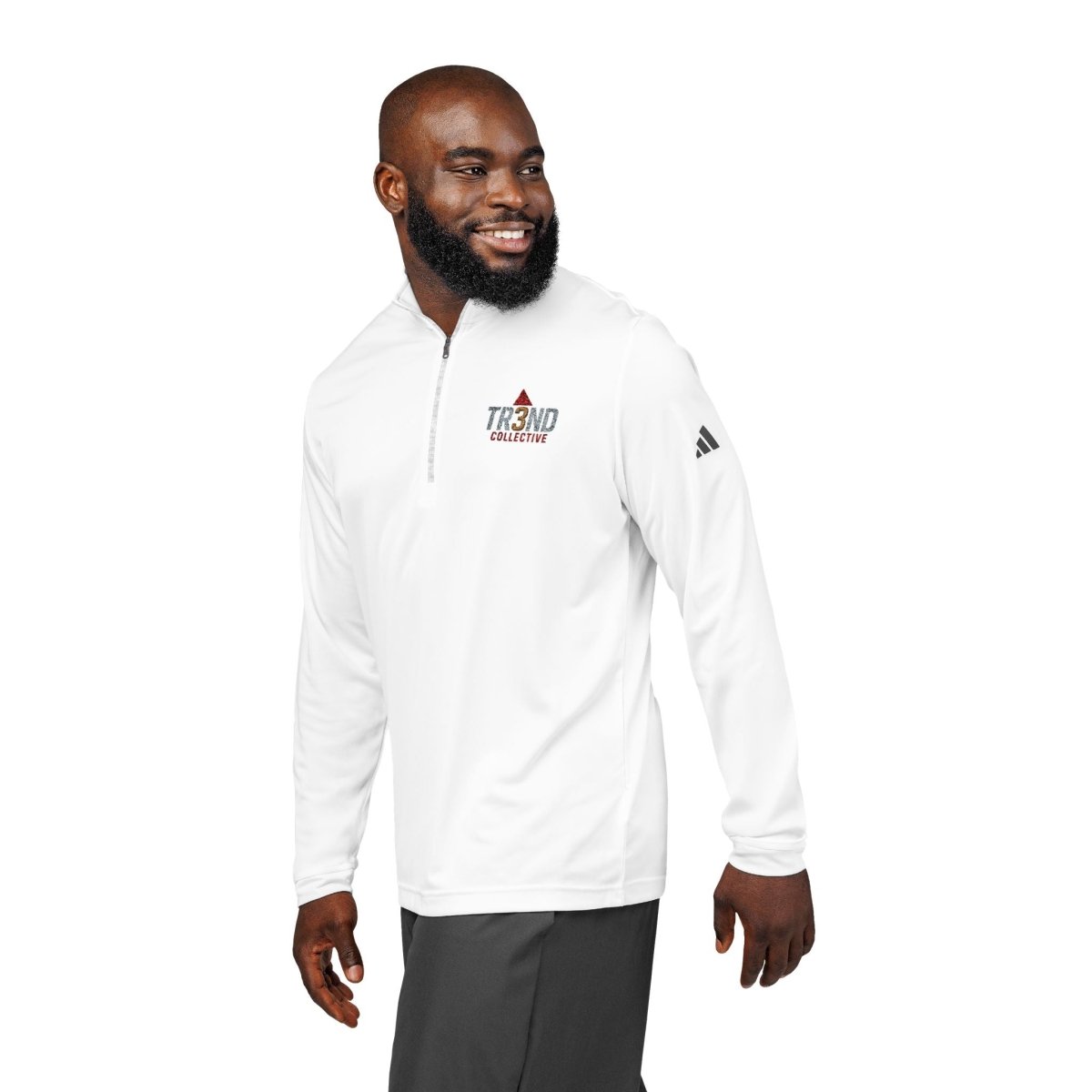 Quarter - Zip Pullover Fitness Shirt - Adidas Embroidered TR3ND - TR3ND COLLECTIVE