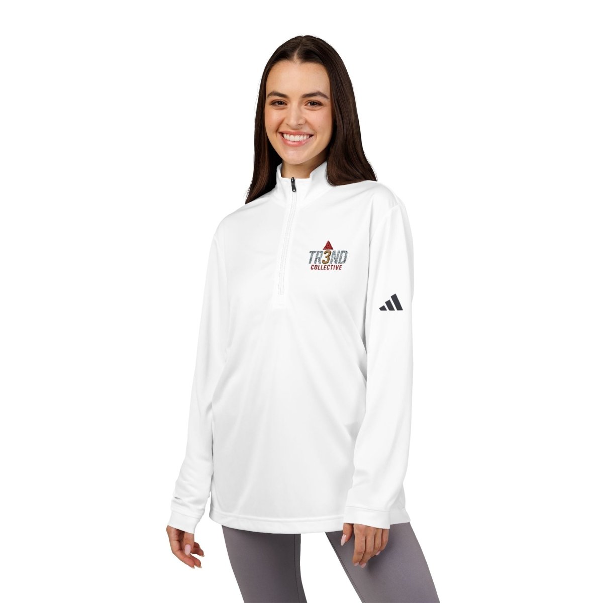 Quarter - Zip Pullover Fitness Shirt - Adidas Embroidered TR3ND - TR3ND COLLECTIVE