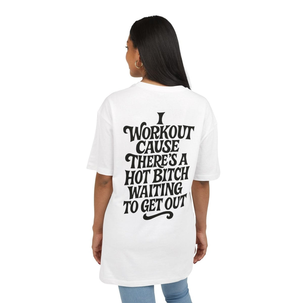Stylish Oversized Tee with Motivational Quote, Unisex Casual Shirt, Workout Apparel, Trendy Streetwear, Gift for Fitness Lovers - TR3ND COLLECTIVE