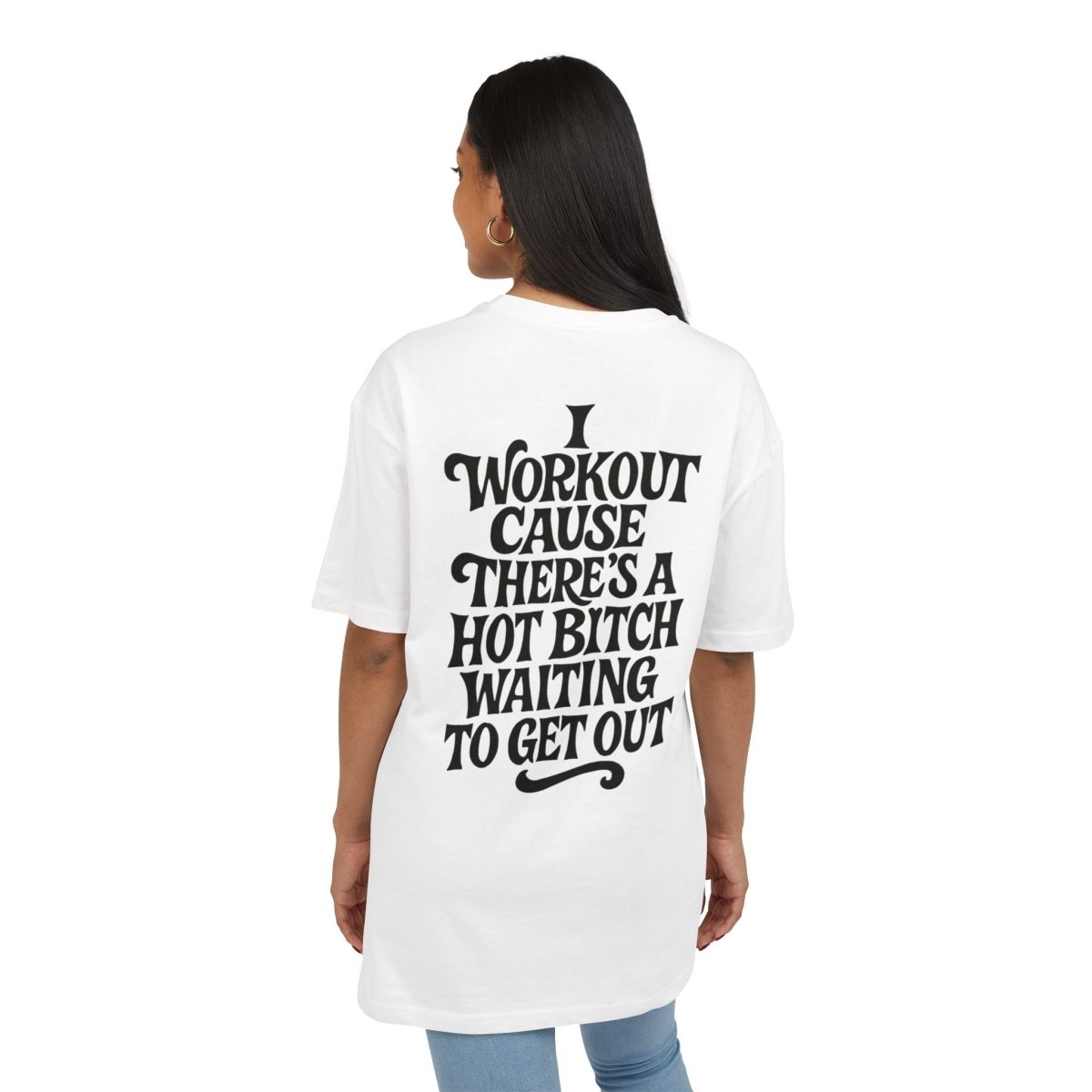 Stylish Oversized Tee with Motivational Quote, Unisex Casual Shirt, Workout Apparel, Trendy Streetwear, Gift for Fitness Lovers - TR3ND COLLECTIVE