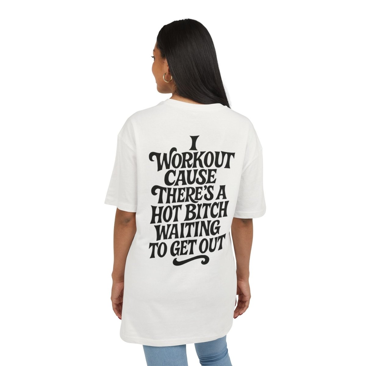 Stylish Oversized Tee with Motivational Quote, Unisex Casual Shirt, Workout Apparel, Trendy Streetwear, Gift for Fitness Lovers - TR3ND COLLECTIVE