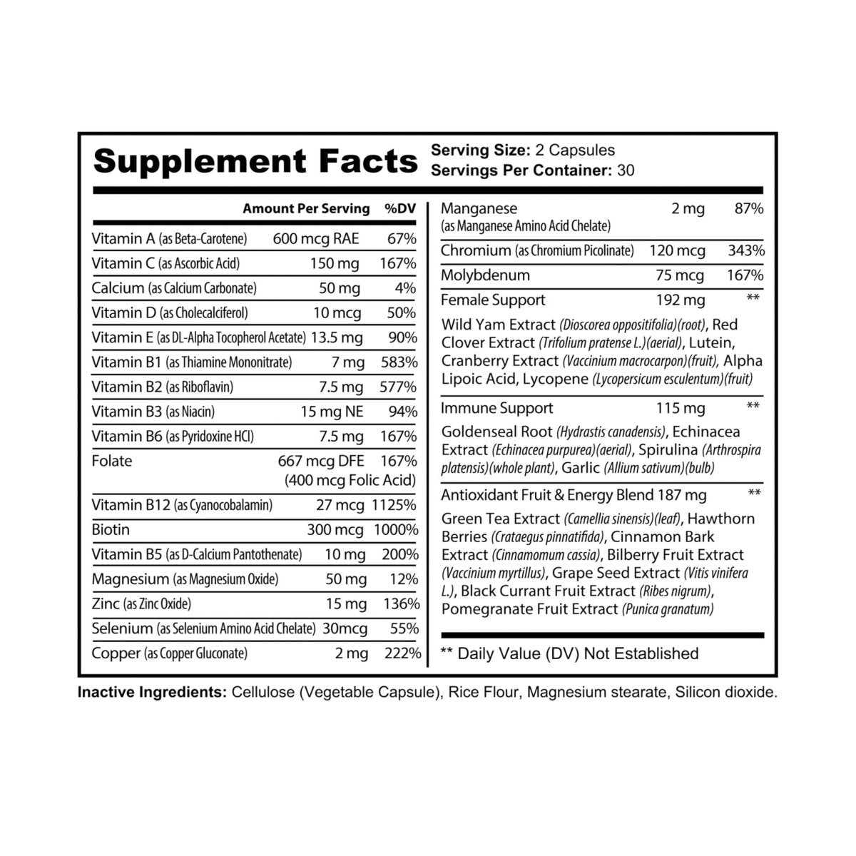 TR3ND Multivitamin for Women Supplement (60 Capsules) - TR3ND COLLECTIVE