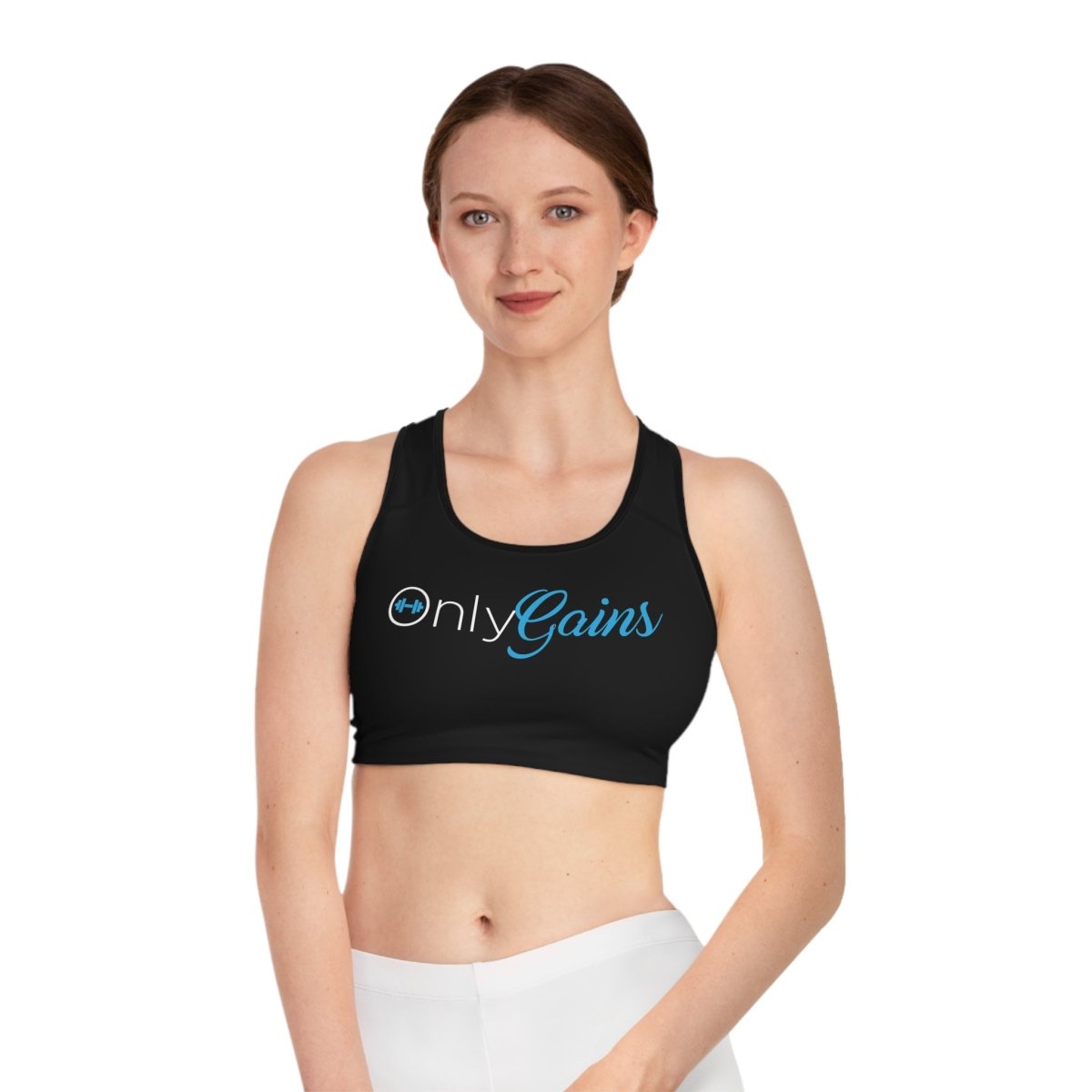 TR3ND Only Gains Fitness Sports Bra | TR3ND Collective Design - TR3ND COLLECTIVE
