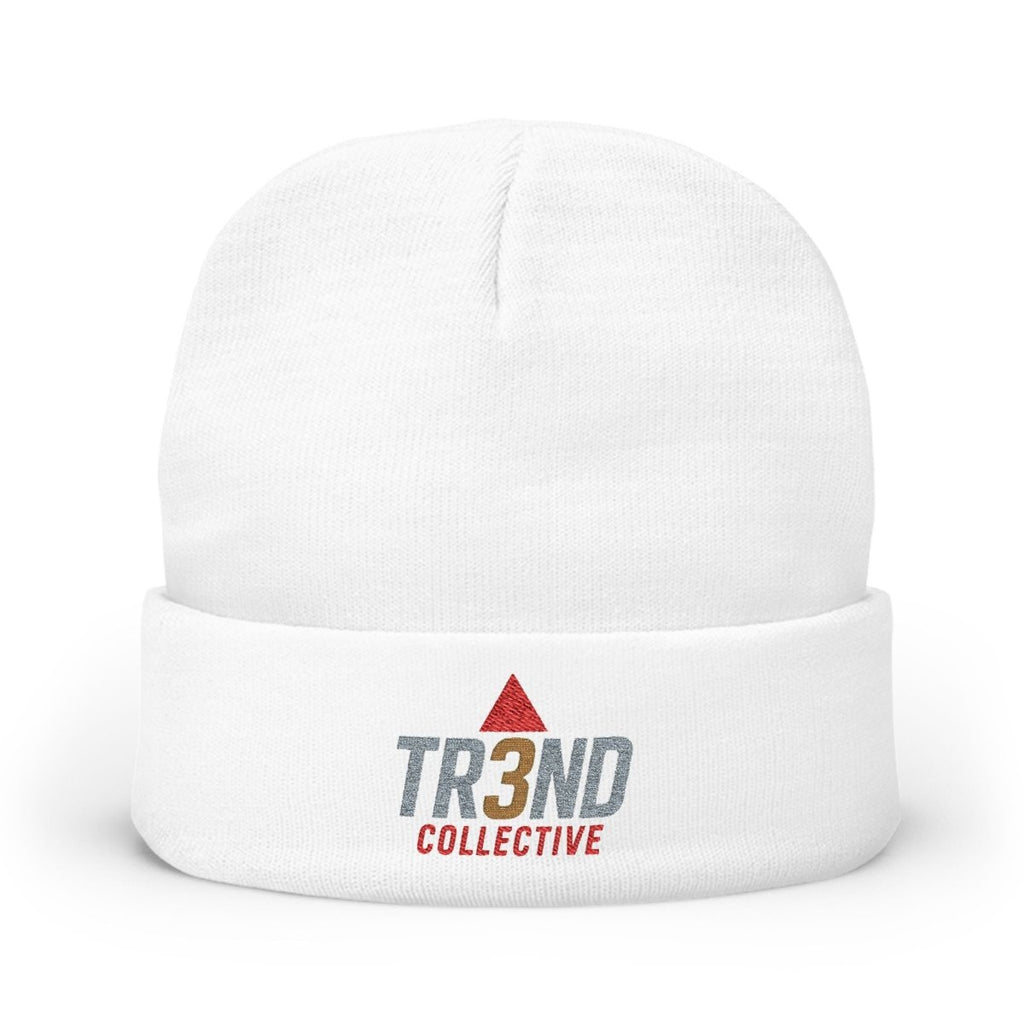 TR3ND Stylish Knit Beanie with Embroidered TR3ND Collective Logo | Cozy Winter Wear, Casual Fashion, Great Gift for Holidays - TR3ND COLLECTIVE