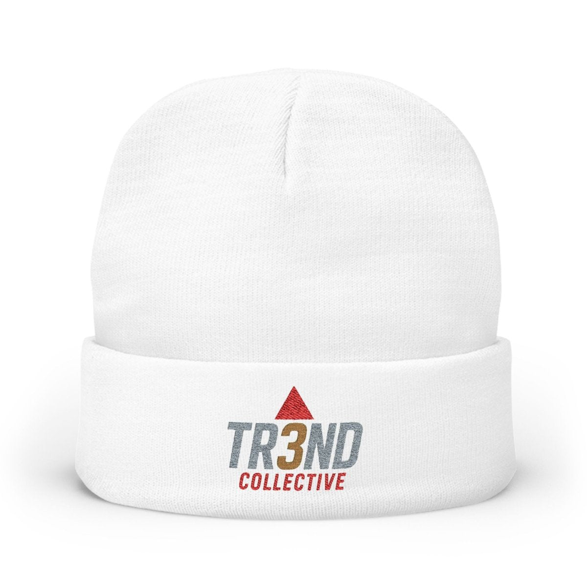 TR3ND Stylish Knit Beanie with Embroidered TR3ND Collective Logo | Cozy Winter Wear, Casual Fashion, Great Gift for Holidays - TR3ND COLLECTIVE