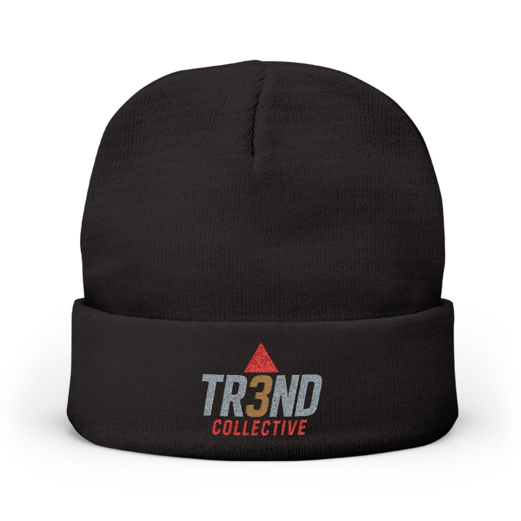 TR3ND Stylish Knit Beanie with Embroidered TR3ND Collective Logo | Cozy Winter Wear, Casual Fashion, Great Gift for Holidays - TR3ND COLLECTIVE