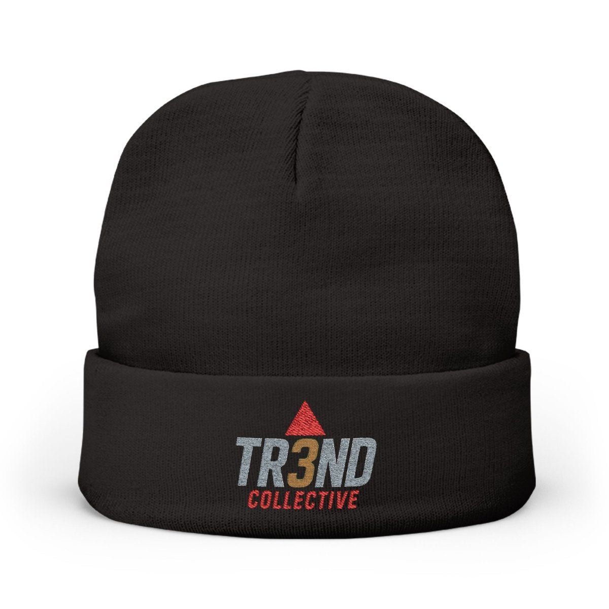 TR3ND Stylish Knit Beanie with Embroidered TR3ND Collective Logo | Cozy Winter Wear, Casual Fashion, Great Gift for Holidays - TR3ND COLLECTIVE