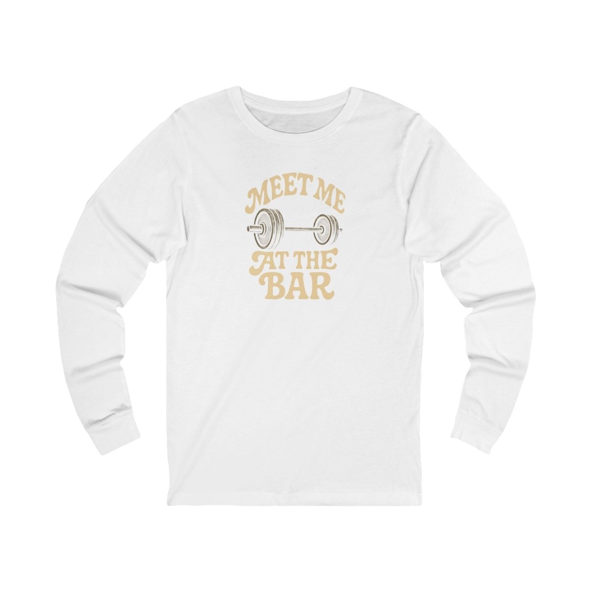 Unisex Long Sleeve Fitness Tee - Meet Me at the Bar, Gym Shirt, Workout Apparel, Casual Wear, Gift for Fitness Enthusiasts - TR3ND COLLECTIVE