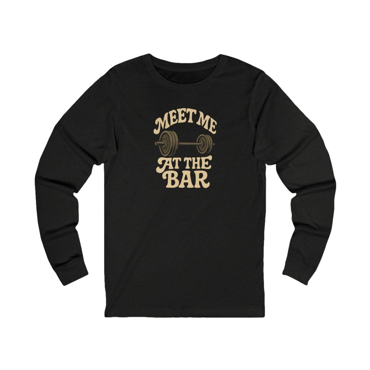 Unisex Long Sleeve Fitness Tee - Meet Me at the Bar, Gym Shirt, Workout Apparel, Casual Wear, Gift for Fitness Enthusiasts - TR3ND COLLECTIVE
